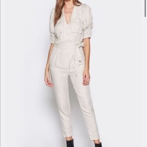 Joie Leroy Linen Jumpsuit in Canvas SZ S NEW $348